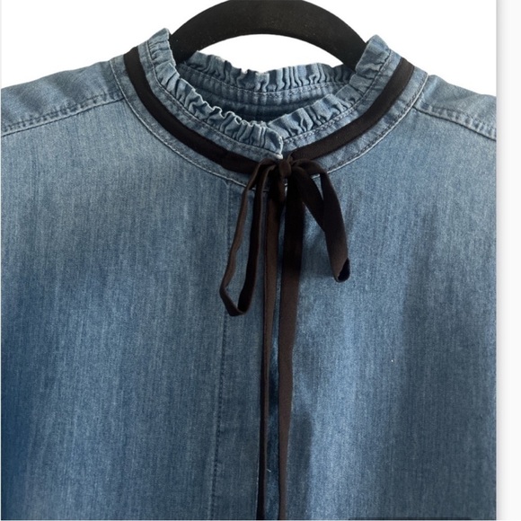 Kensie Chambray Maysen Denim Top - Picture 2 of 5